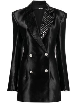 ROTATE embellished double-breasted blazer dress - Black