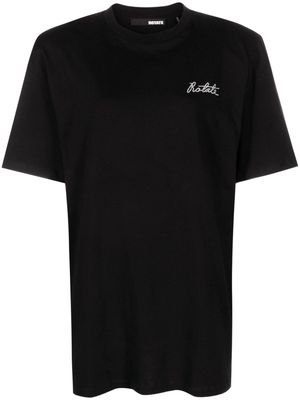 ROTATE embroidered-logo organic-cotton T-shirt - Black