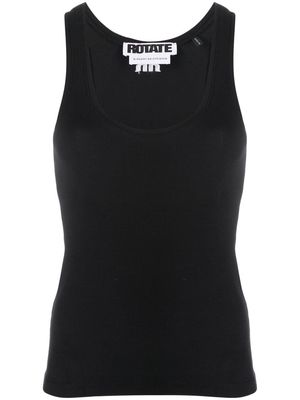 ROTATE embroidered-logo ribbed vest - Black