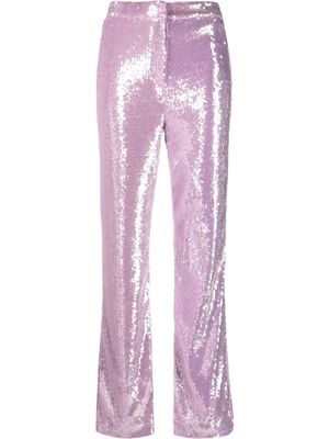 ROTATE equipped straight-leg trousers - Pink