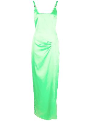 ROTATE floor-length satin dress - Green