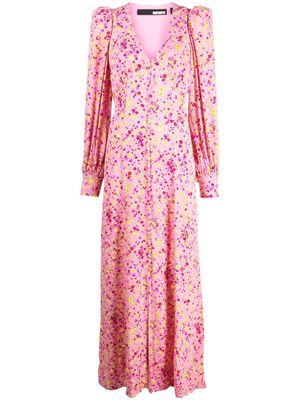 ROTATE floral-jacquard maxi dress - Pink