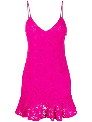 ROTATE floral lace minidress - Pink
