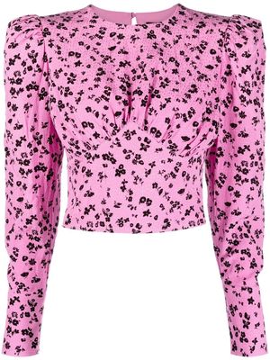 ROTATE floral-print long-sleeved blouse - Pink
