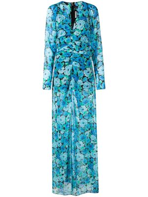 ROTATE floral-print maxi dress - 17-4245 IBIZA BLUE COMB.