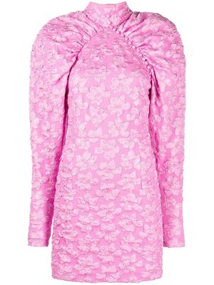 ROTATE floral-print puff-sleeve minidress - Pink
