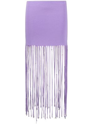 ROTATE fringed maxi skirt - Purple