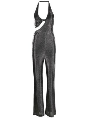 ROTATE glitter-embellished cut-out jumpsuit - Black