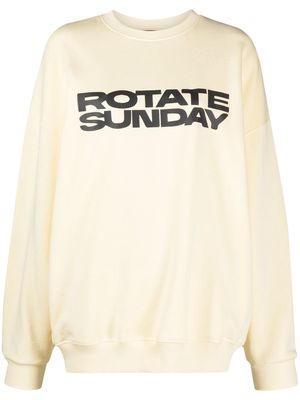 ROTATE graphic-print organic cotton sweatshirt - Yellow