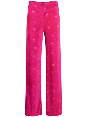 ROTATE heart-motif high-waisted trousers - Pink
