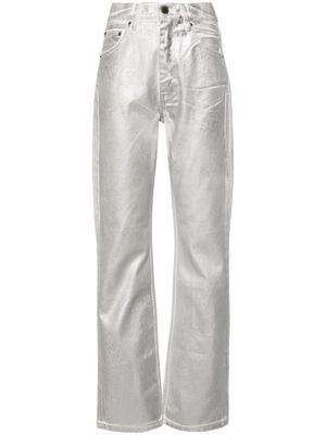 ROTATE high-rise straight-leg jeans - Silver