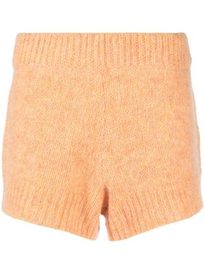ROTATE high-waist knit shorts - Orange