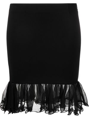 ROTATE high-waisted ruffle-detail skirt - Black