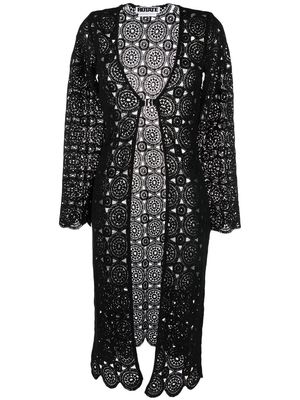 ROTATE Kwamie crochet robe - Black
