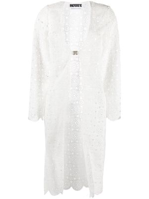 ROTATE Kwamie crochet robe - White