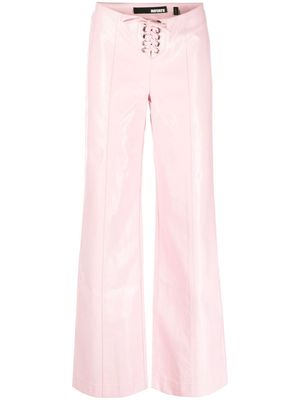 ROTATE lace-up wide-leg trousers - Pink