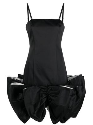 ROTATE Leiza oversized bows mini dress - Black