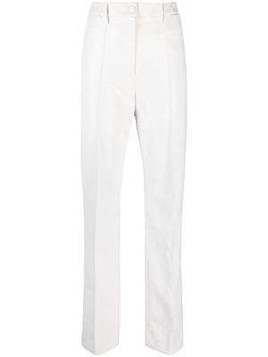 ROTATE logo-embossed straight trousers - White