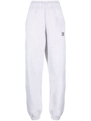 ROTATE logo-embroidered organic cotton track pants - Grey