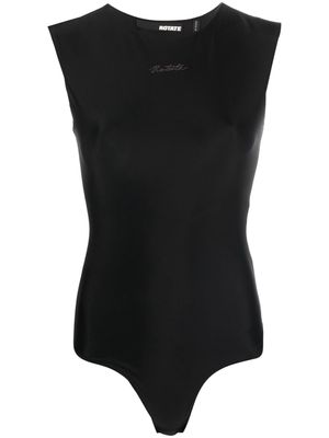 ROTATE logo-embroidered sleeveless bodysuit - Black