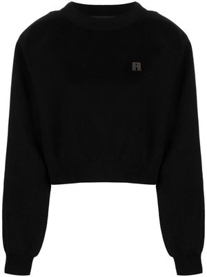 ROTATE logo-print crew-neck sweatshirt - Black