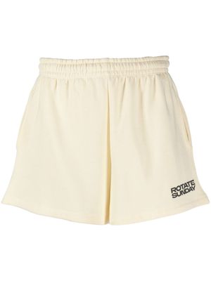 ROTATE logo-print elasticated shorts - Yellow