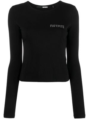 ROTATE logo-print long-sleeved T-Shirt - Black