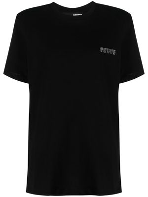 ROTATE logo-print organic cotton T-shirt - Black