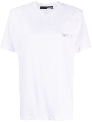 ROTATE logo-print organic-cotton T-shirt - White