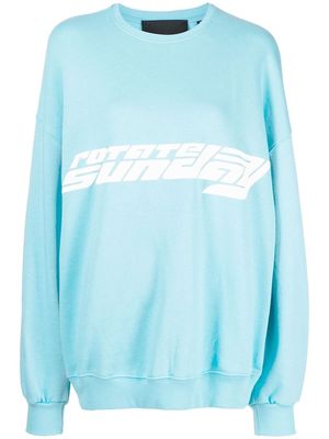 ROTATE logo-print relaxed fit sweatshirt - Blue