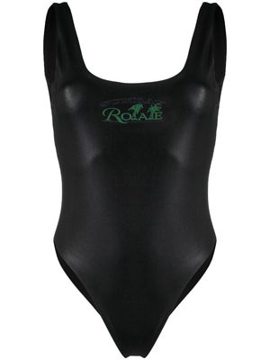 ROTATE logo -print swimsuit - Black