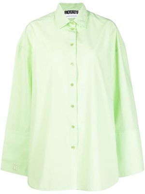 ROTATE long-sleeve cotton shirt - Green