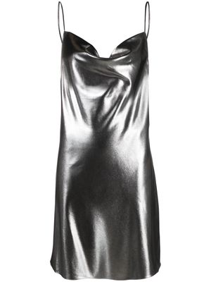 ROTATE metallic lamé minidress - Silver