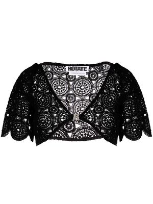 ROTATE Milandran crochet crop top - Black
