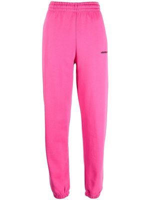 ROTATE Mimi logo-embroidered organic cotton track pants - Pink