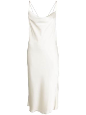 ROTATE open-back slip dress - White