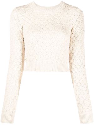 ROTATE Patricia knitted top - Neutrals