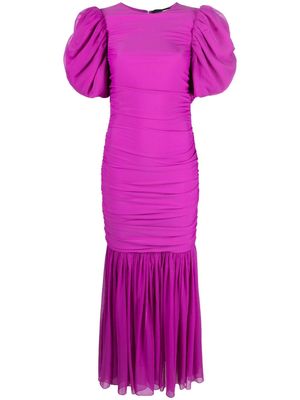 ROTATE puff-sleeve fishtail gown - Purple
