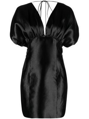 ROTATE rhinestone-embellished crepe minidress - Black