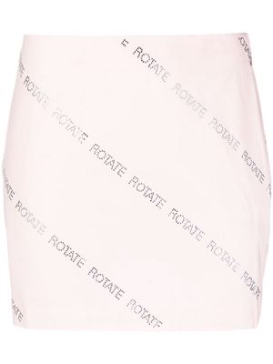 ROTATE rhinestone-embellished fitted miniskirt - Pink