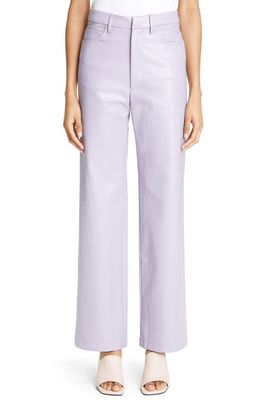 ROTATE Rotie Embossed Faux Leather Wide Leg Pants in Heirloom Lilac