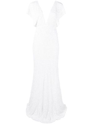 ROTATE sequin-embellished gown - White