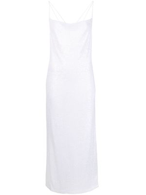 ROTATE sequin-embellished slip dress - White