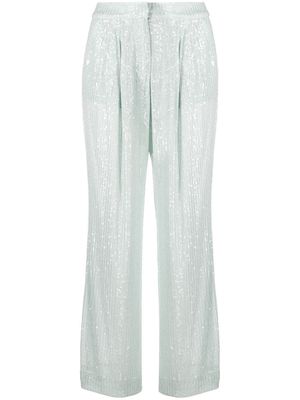 ROTATE sequin-embellished trousers - Blue