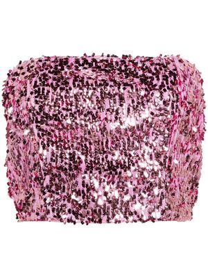 ROTATE sequined bandeau top - Pink