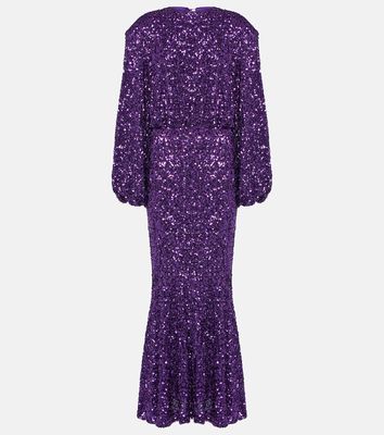 Rotate Sequined maxi dress