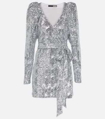 Rotate Sequined wrap dress