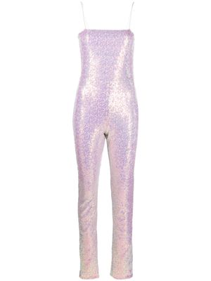 ROTATE sequinned skinny jumpsuit - Pink