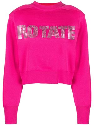 ROTATE Shandy rhinestone-embellished jumper - Pink