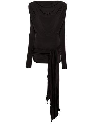 ROTATE shoulder-pads long-sleeve blouse - Black